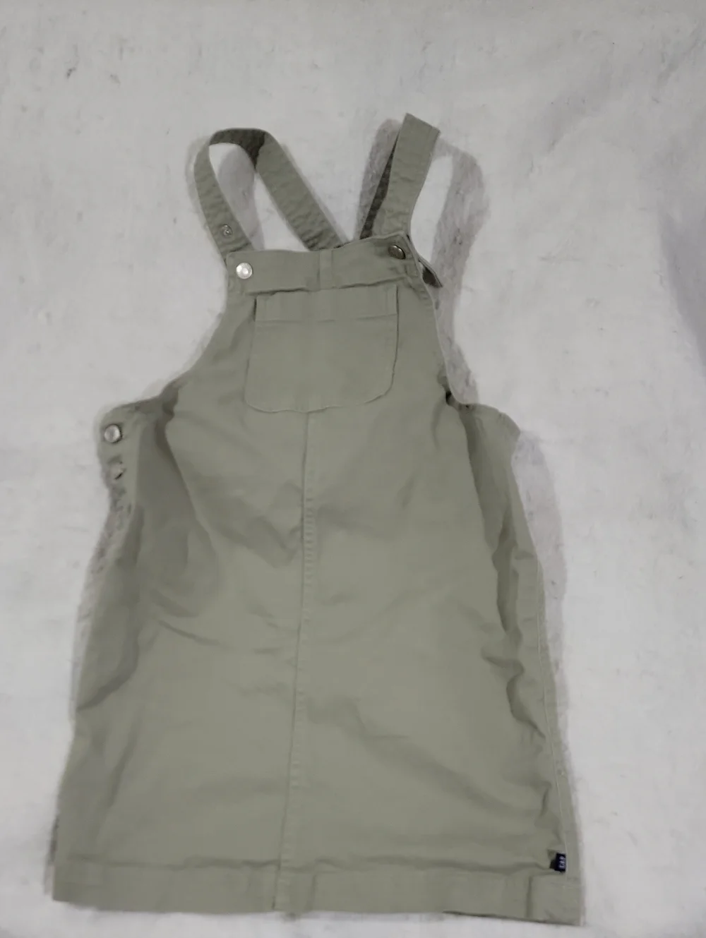 GAP Kids Light Olive Green Overall Dress Size 10/12 Back To School